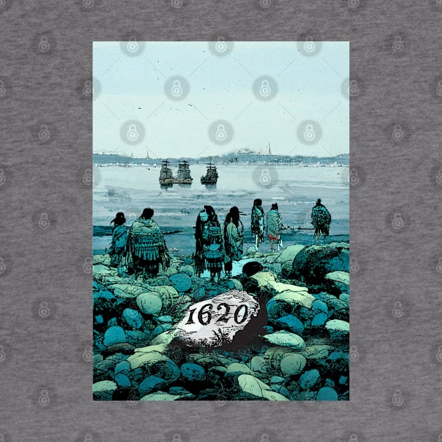 Indigenous Peoples Day, a Day of Mourning: Here They Come, Plymouth Rock 1620 by Puff Sumo
